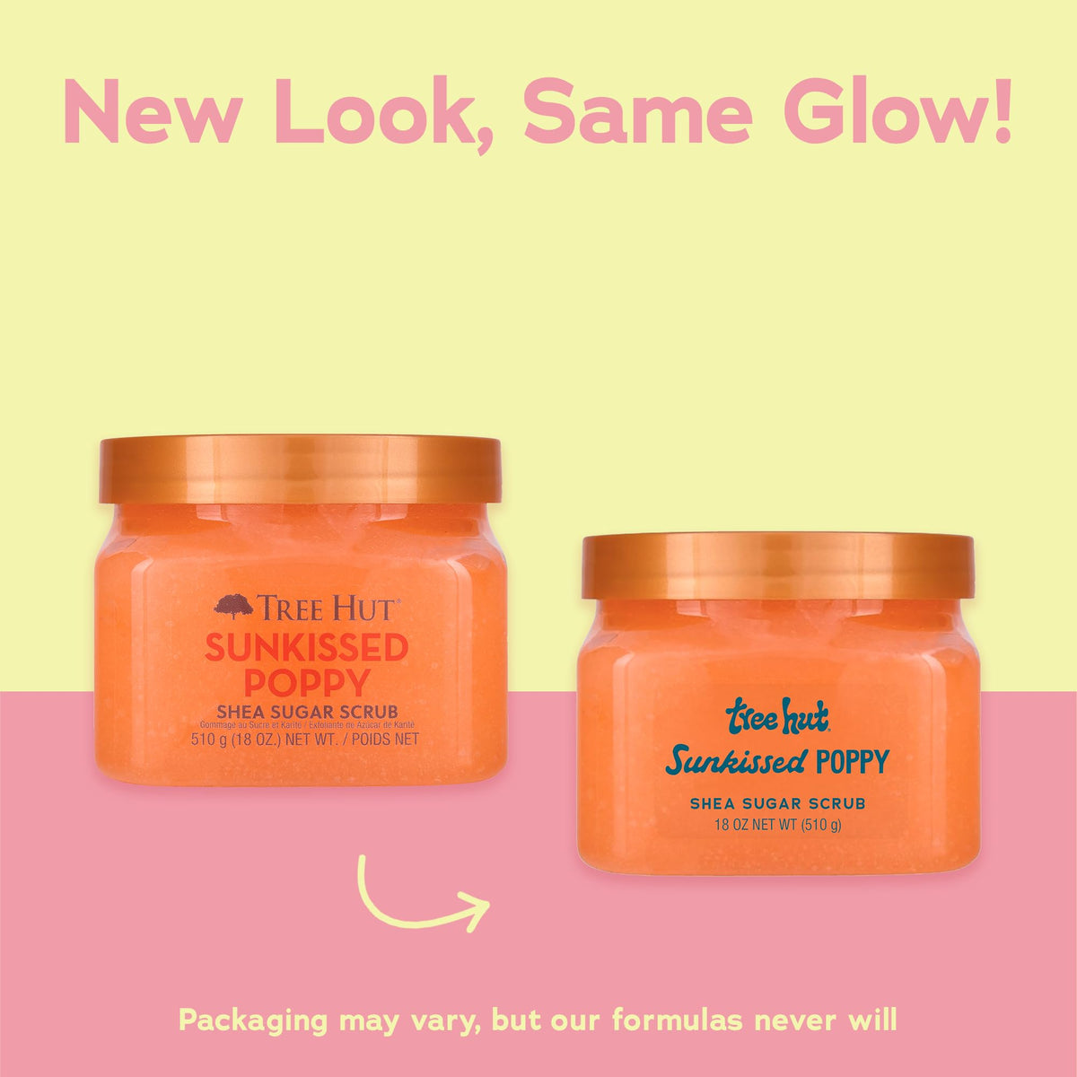 Tree Hut Sunkissed Poppy Shea Sugar Body Scrub 18 oz, Exfoliating & Hydrating