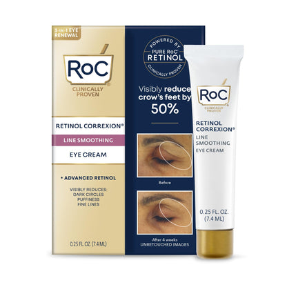 RoC Retinol Correxion Eye Cream (0.25 oz) - Mini Anti-Aging Treatment for Wrinkles, Dark Circles & Puffiness