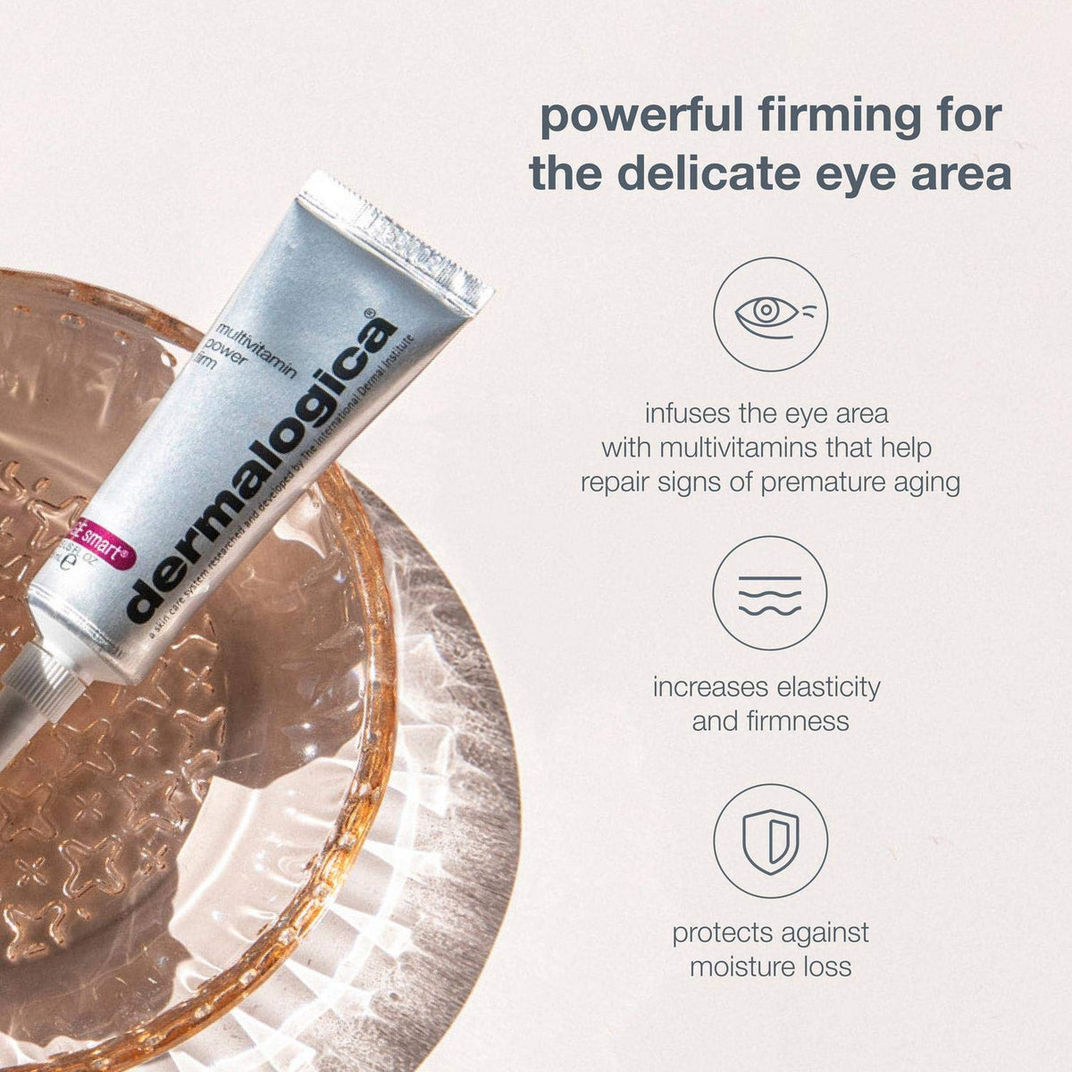 Dermalogica Multivitamin Power Firm (0.5 Oz) - Professional Anti-Aging Eye Treatment with Antioxidant Vitamins A, C, & E