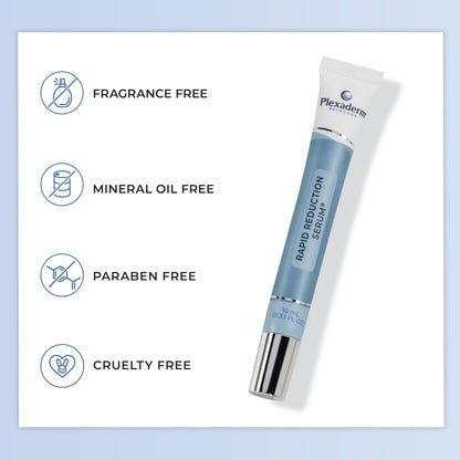 Plexaderm Rapid Reduction Eye Serum - Full Size Tube - Instant Visible Reduction of Eye Bags, Wrinkles & Dark Circles