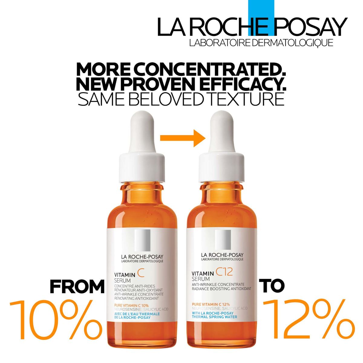 La Roche-Posay Pure Vitamin C Serum For Face With Hyaluronic Acid & Salicylic Acid, Hydrating & Brightening Serum, Boost Radiance & Reduce Wrinkles, Paraben Free