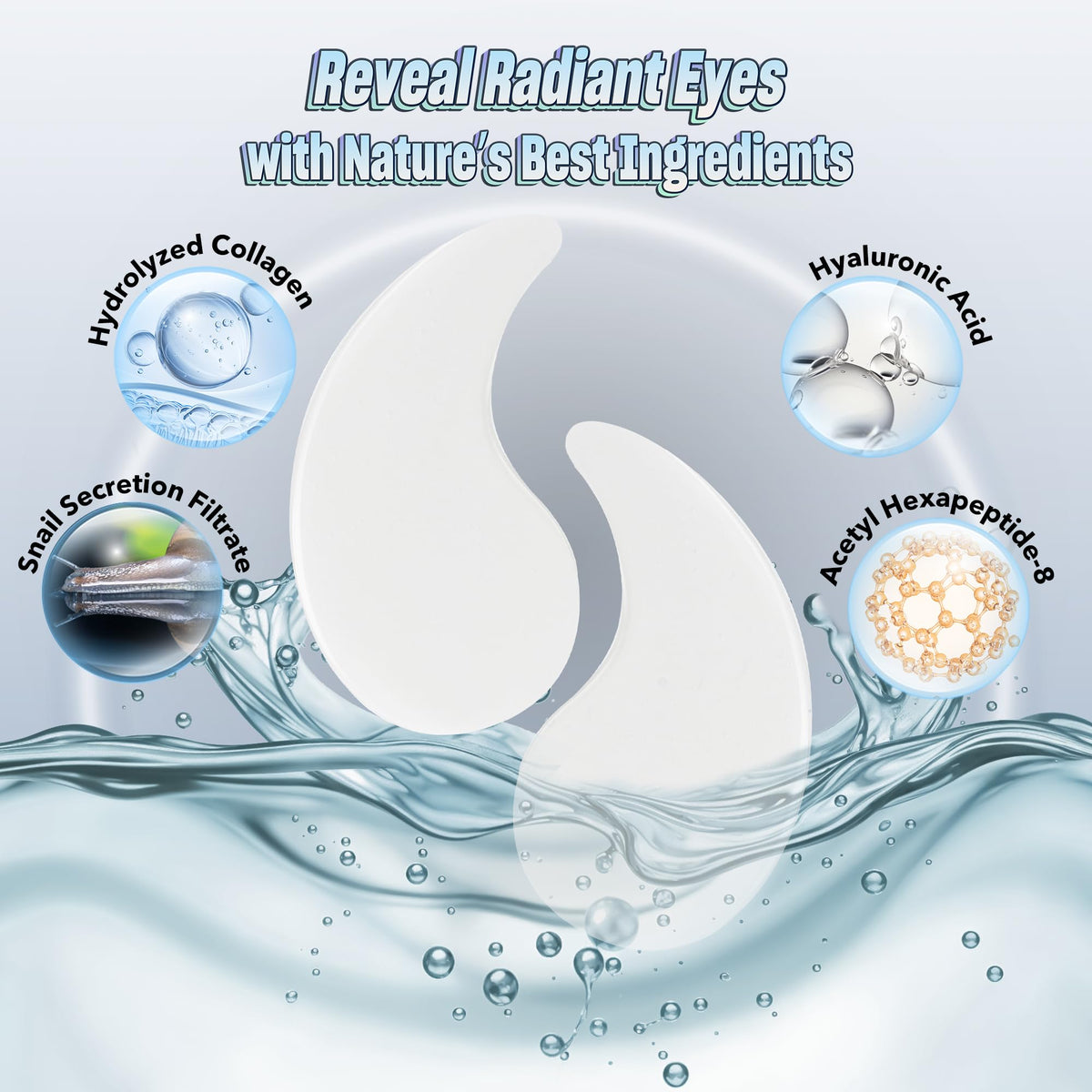 NAZANO White Under Eye Patches 60 Pack for Dark Circles & Puffiness