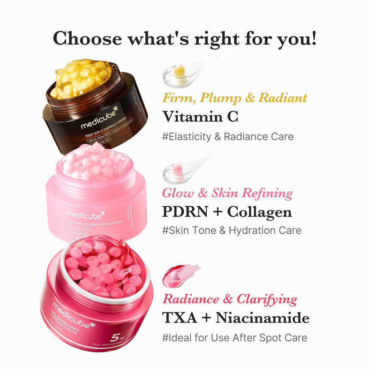 medicube Capsule Cream with Deep Vitamin C - Liposome Vitamin C Golden Capsule for Radiance & Firm-Looking Skin - Hydrating Glow Gel Texture - Korean Skincare, 1.94 oz