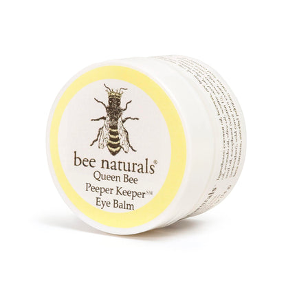 Bee Naturals Queen Bee Best Eye Balm Peeper Keeper - Natural Eye Balm with Vitamin E & 10 Oils for Crow’s Feet, Wrinkles & Fine Lines