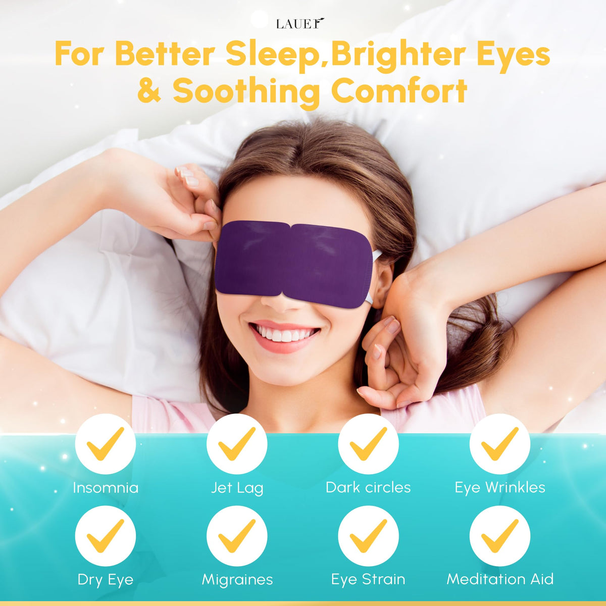 Self-Heating Steam Eye Mask Set - Lavender, Chamomile & More (Multi-Pack)