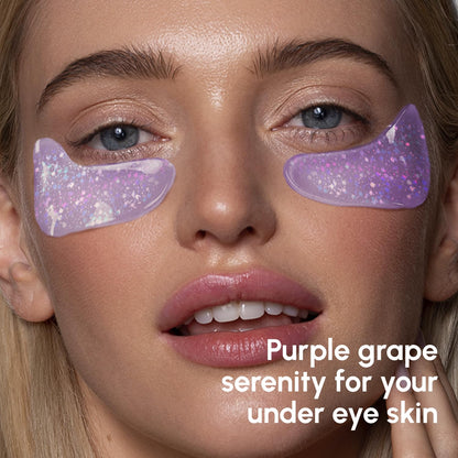 MAREE Violet Eye Gels - Marine Collagen Under Eye Patches for Puffiness, Dark Circles & Intensive Hydration