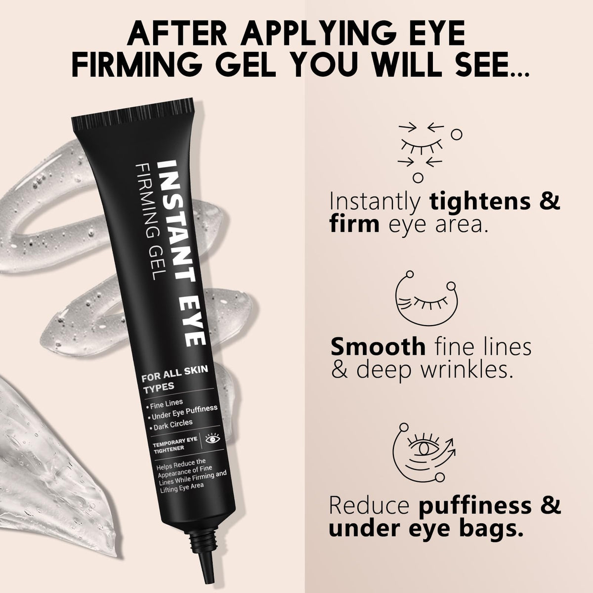 Instant Firming Eye Cream - Eye Bag & Puffiness Remover (1 Fl Oz)