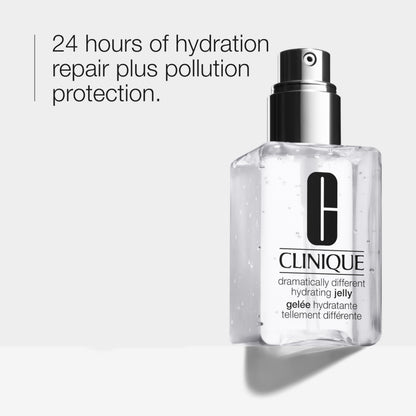 Clinique 3-Step Dramatically Different Hydrating Jelly Face Moisturizer With Hyaluronic Acid For All Skin Types, 4.2 Fl Oz