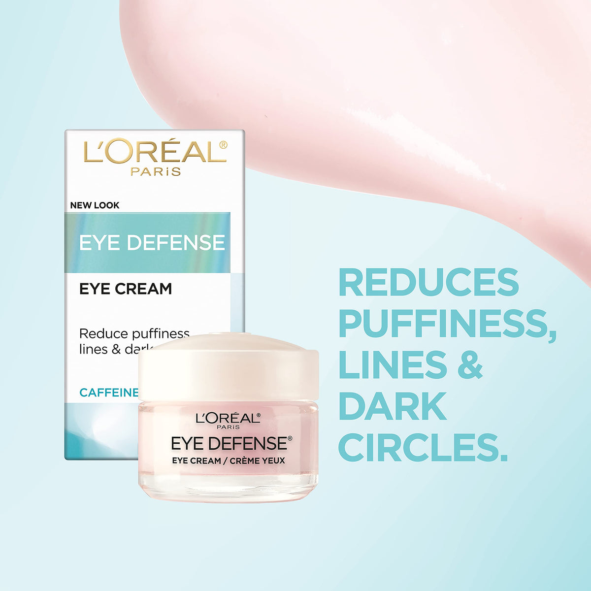 L’Oreal Paris Dermo-Expertise Eye Defense - Caffeine & Hyaluronic Acid Eye Gel-Cream (0.5 oz)