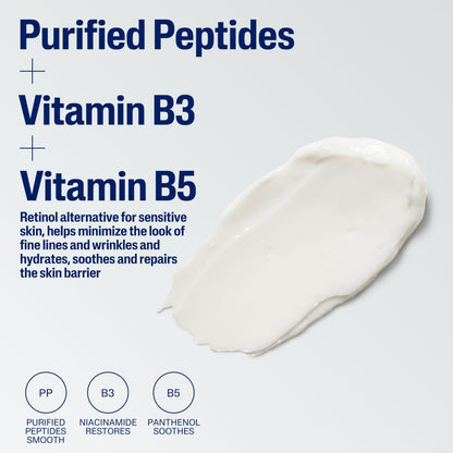 Cetaphil Healthy Renew Skin Tightening Night Cream 1.7 Oz, Wrinkle Repair Cream for Face with Peptides, Retinol Alternative Cream For Sensitive Skin, Fragrance Free
