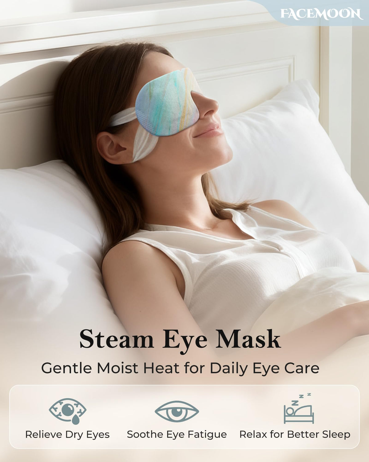Disposable Warm Steam Eye Masks (10 Packs) - Heated Sleep Mask for Dry Eyes, Puffiness & Instant Relaxation