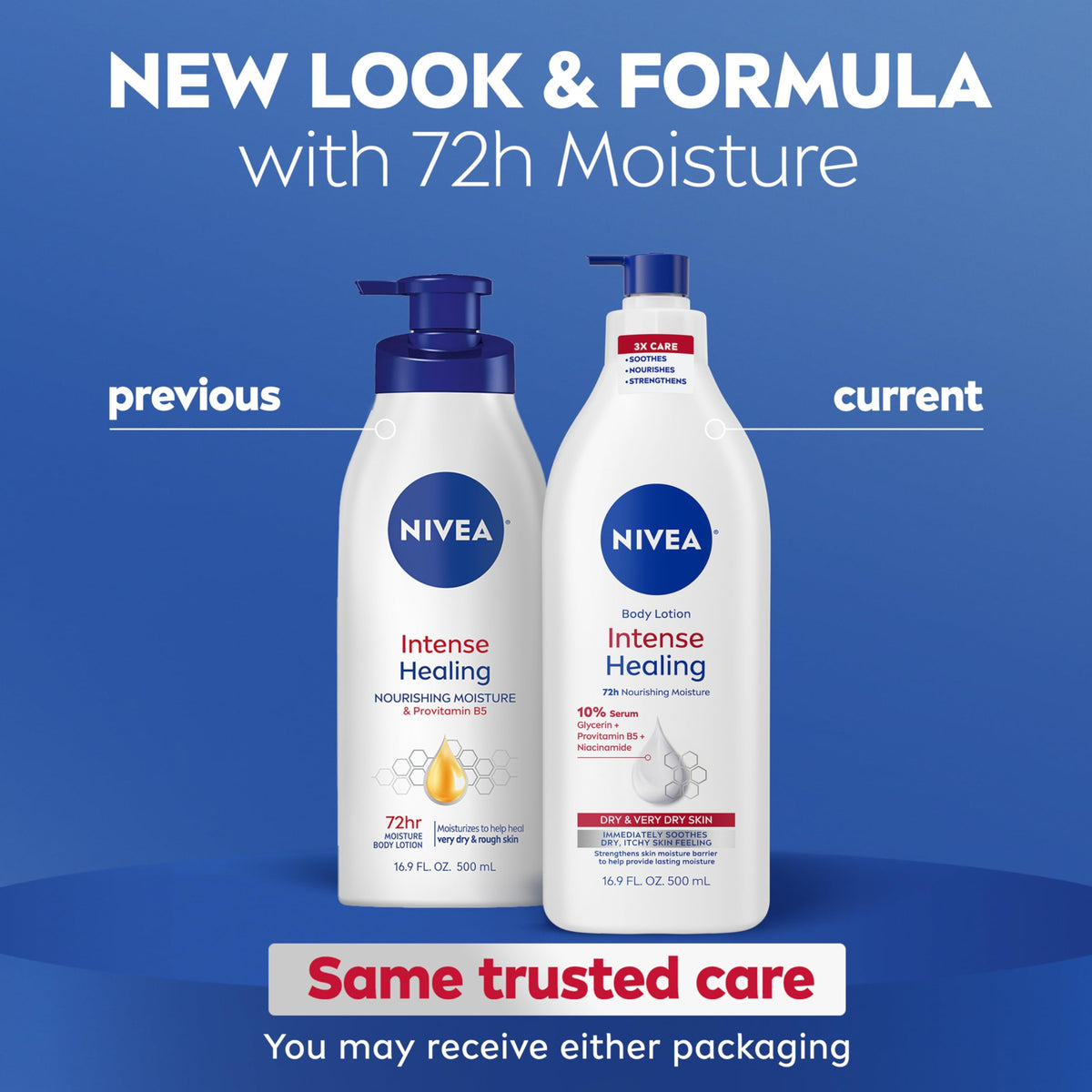 NIVEA Intense Healing Body Lotion 16.9 fl oz - Moisturizer with Glycerin & Provitamin B5