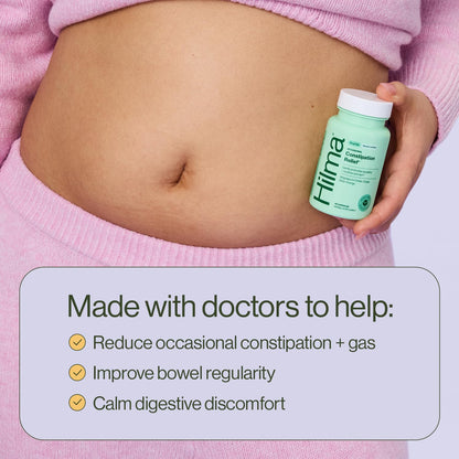 Hilma Gentle Bowel, Occasional Constipation Relief with Magnesium Citrate, Natural and Gentle Laxatives for Constipation w/Magnesium Citrate, Ginger, Anise and Bitter Orange, 46 Vegan Capsules