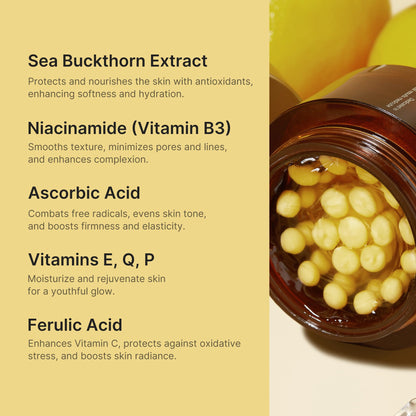 medicube Capsule Cream with Deep Vitamin C - Liposome Vitamin C Golden Capsule for Radiance & Firm-Looking Skin - Hydrating Glow Gel Texture - Korean Skincare, 1.94 oz
