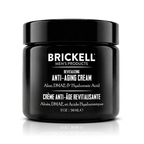 Brickell Men's Revitalizing Anti-Aging Cream For Men, Anti Wrinkle Night Face Cream To Reduce Fine Lines and Wrinkles, With Vitamin E, Jojoba Oil, and Hyaluronic Acid, 2 Ounce, Unscented