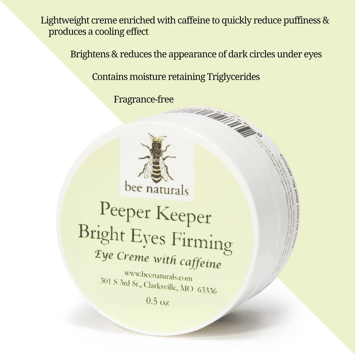Bee Naturals Peeper Keeper Trio Eye Care Set - Eye Treatment Gift Set for Wrinkles, Puffy Eyes & Crow’s Feet