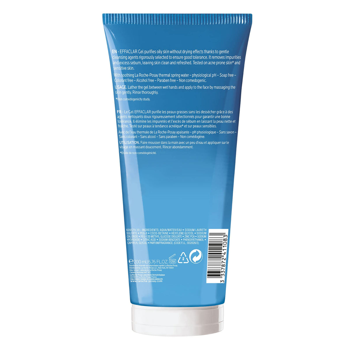 La Roche-Posay Effaclar Purifying Foaming Gel Cleanser for Oily Skin, With Zinc Pidolate To Remove Excess Oil & Shine, Alcohol Free & Oil Free, Face Wash For Oily Skin, Sensitive Skin Tested