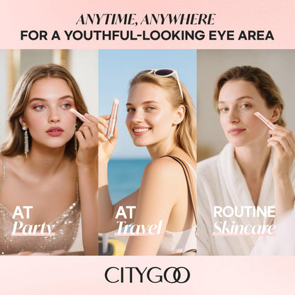 CITYGOO Caffeine Eye Cream Stick - Anti-Aging Firming & Moisturizing Balm for Dark Circles, Puffiness & Eye Bags (1pc)