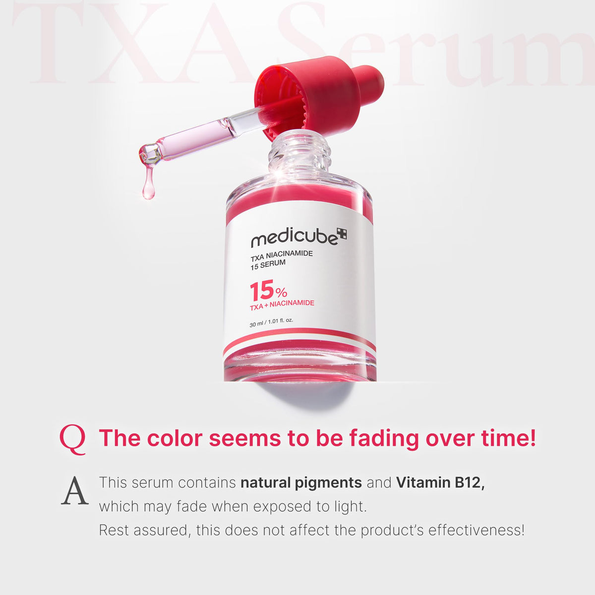 medicube TXA+Niacinamide 15% Glow Facial Serum for After Spot Care - All-in-One Daily Korean Skincare - Uneven Skin Tone, Texture, and Hydration Care - High-Potency Tranexamic Acid 5% - 1.01 fl.oz