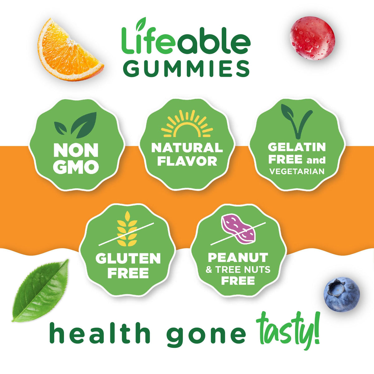 Lifeable Sugar Free Fiber Gummies for Adults - 4g - Great Tasting Fiber Supplement Gummies - Keto Friendly, Gluten Free, Vegan, Non GMO Prebiotic Fiber - for Digestive Health - 90 Gummies