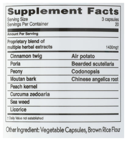 Balanceuticals Ovary & Uterus Clean, 500 mg Dietary Supplement Capsules, 60-Count Bottle