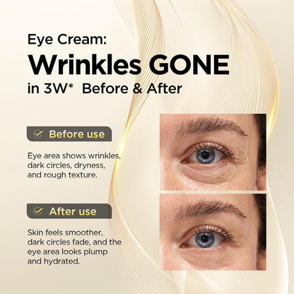 ASAMO Retinol & Peptides Eye Cream (1.06 fl oz) - Advanced Anti-Aging Treatment for Fine Lines, Puffiness & Under-Eye Shadows