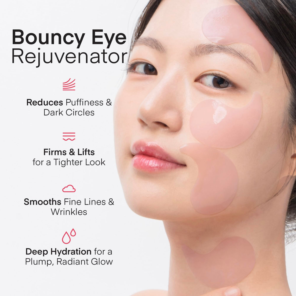 TEREZ & HONOR Peptide Collagen Under Eye Patches (60 Pcs) - Korean Firming & Anti-Aging Hydrogel Masks for Wrinkles & Bags