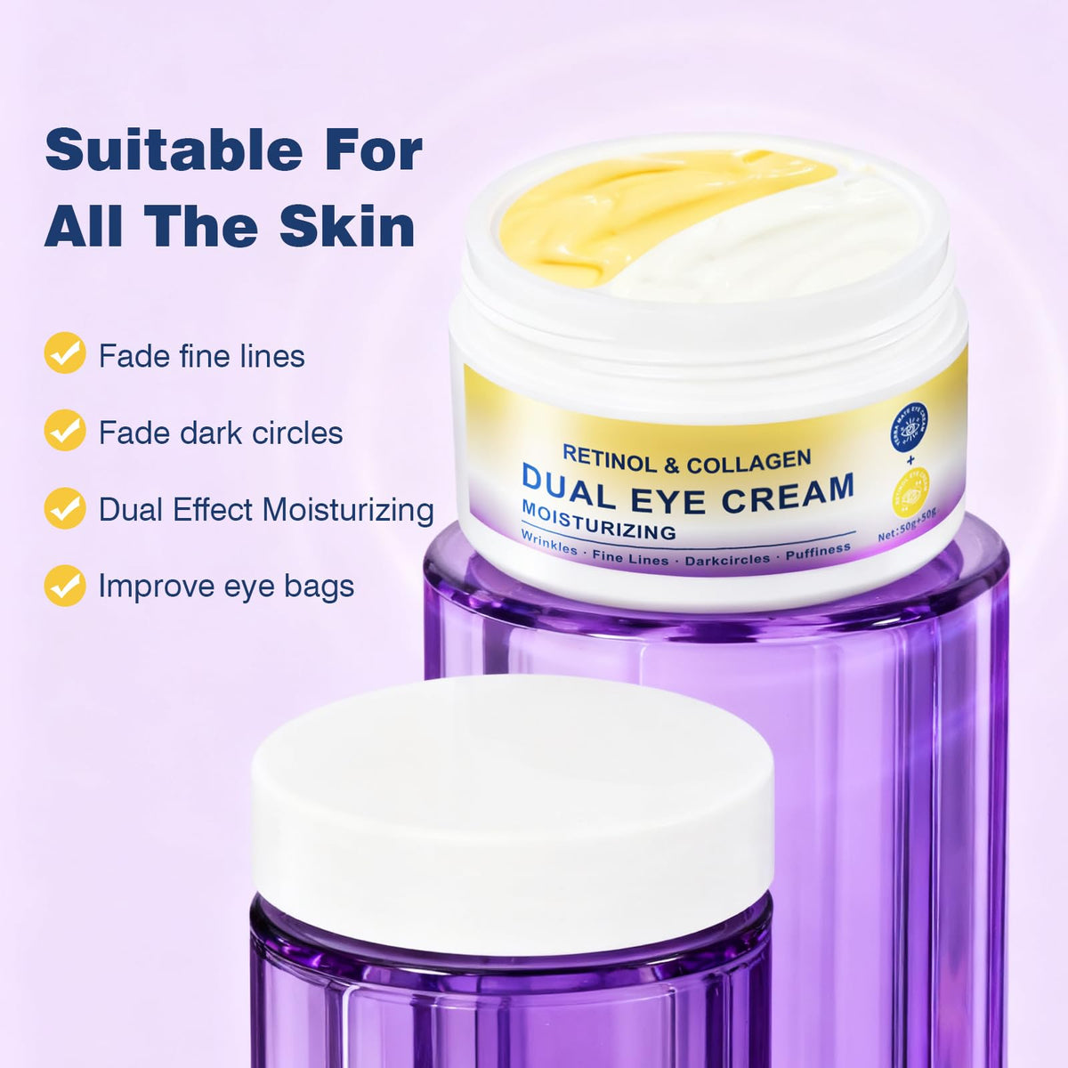 2in1 Dual Eye Cream - Retinol, Caffeine & Yerba Mate Complex