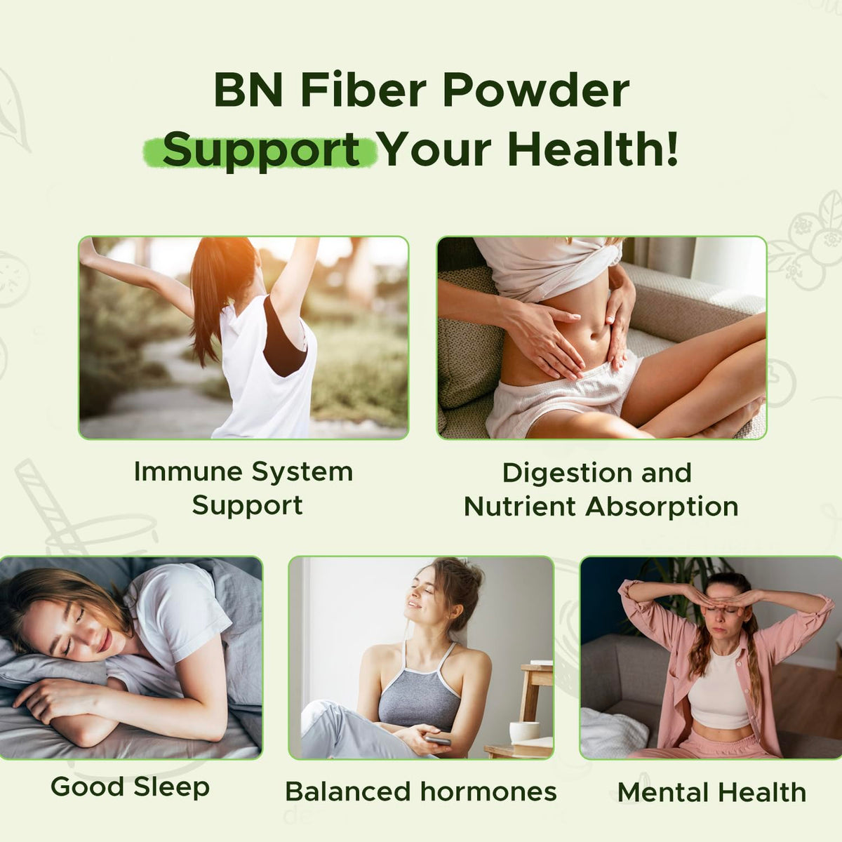 BNHealthy Fiber Powder 450g - Soluble Corn Fiber Supplement for Digestive Health, Tasteless and Sugar Free, Dissolves in Hot or Cold Drinks, Gluten Free, Vegan, Non-GMO, 90 Servings