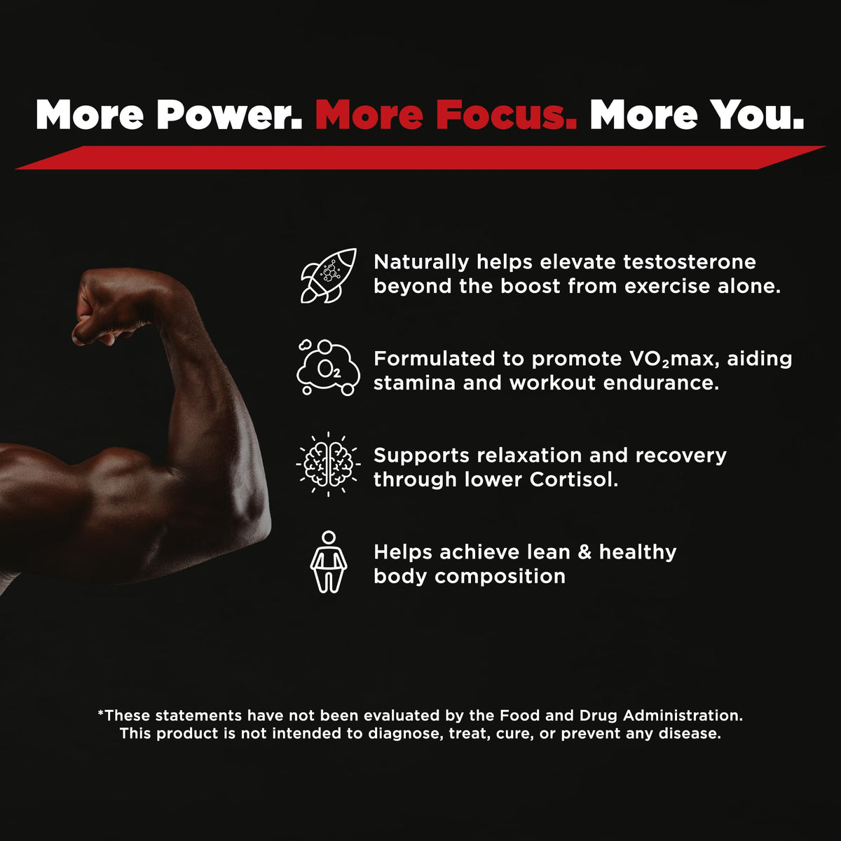 Testosterone Support for Men - Energy, Strength & Muscle Health Formula with KSM-66 Ashwagandha & Fenugreek - Testosil (120 Capsules)