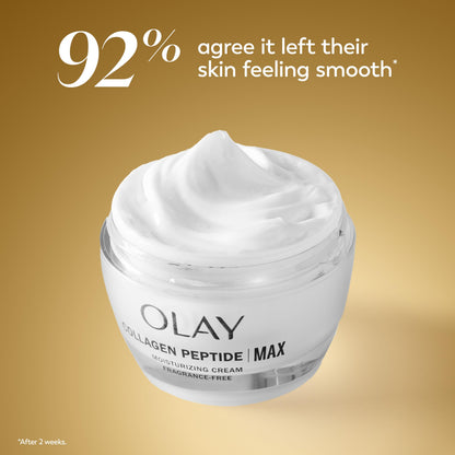 Olay Collagen Peptide Face Moisturizer, Firming Cream for Women, Fragrance-Free, Non-Greasy - Hydrating, Anti-Aging, Anti-Wrinkle, Smoothing of Fine Lines, Tightening Skin Care - Niacinamide, 1.7 Oz