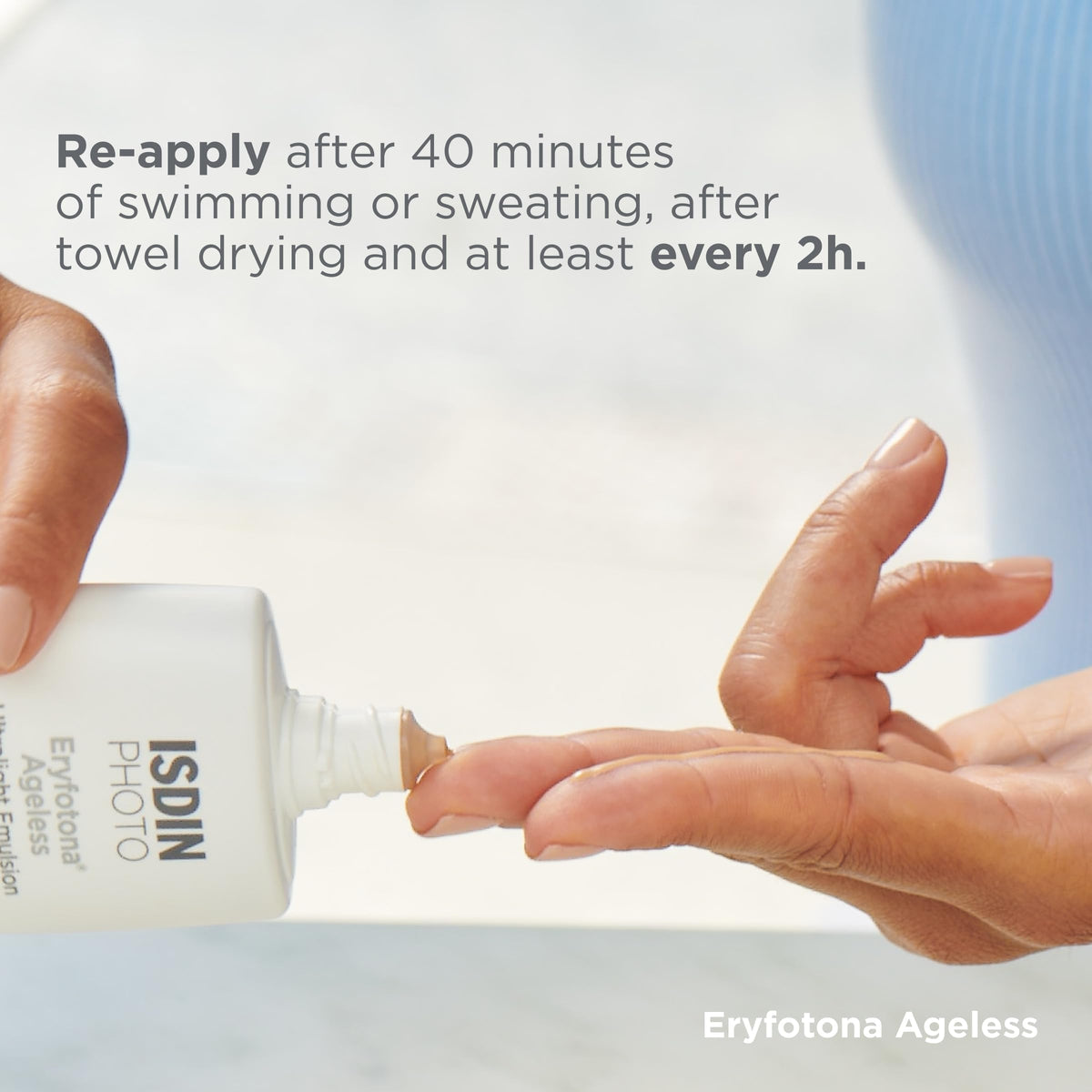 ISDIN Eryfotona Ageless SPF 50 (3.4 Fl Oz) - Tinted Mineral Sunscreen for Face with Zinc Oxide - Anti-Aging Sunscreen with DNA Repairsomes & Vitamin E - No White Cast, Dermatologist Recommended