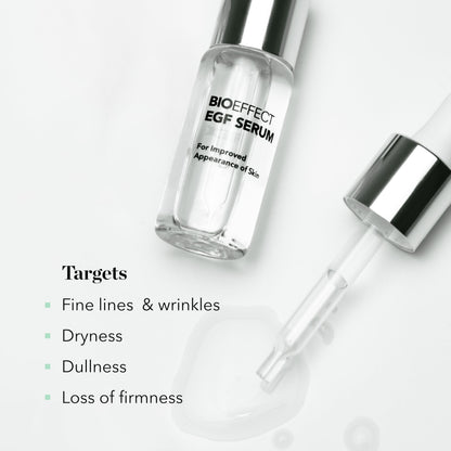 BIOEFFECT EGF Serum - Epidermal Growth Factor + Hyaluronic Acid - Age-Defying Face Treatment for Fine Lines & Wrinkles, Hydration & Firmness, 20 mL / 0.68 oz