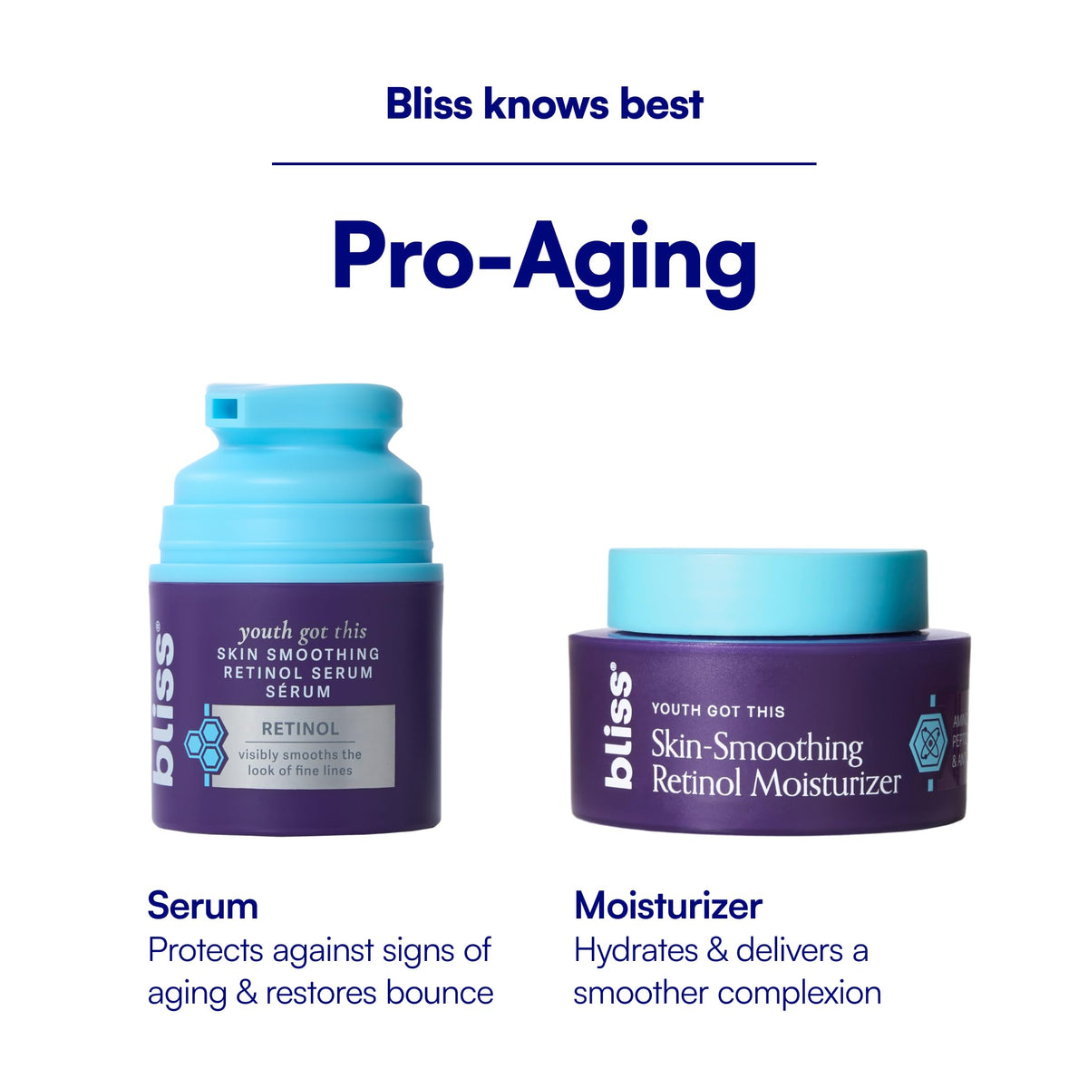 Bliss Retinol Serum Youth Got This Advanced Anti-Aging Formula - Reduces Fine Lines & Wrinkles - Dermatologist-Tested - Fragrance-Free & Vegan - 1 Fl Oz