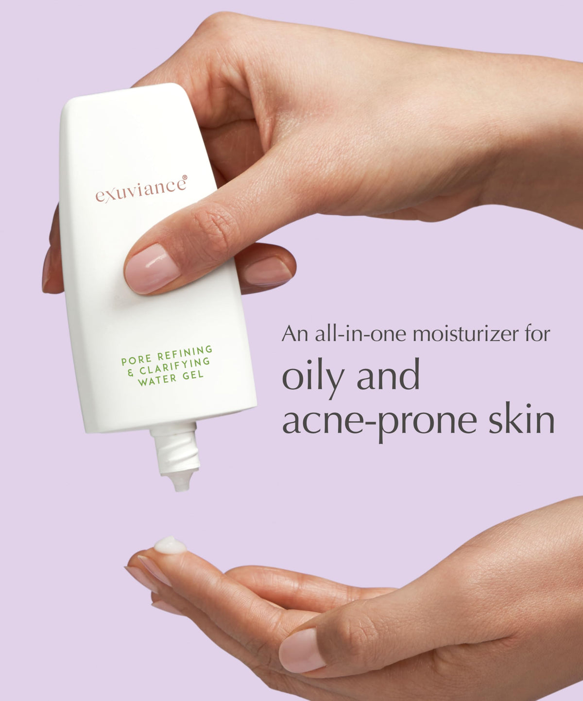 EXUVIANCE Pore Refining & Clarifying Water Gel, Mattifying Face Moisturizer for Oily and Acne-Prone Skin with Salicylic Acid, AHA/PHA Blend, Mandelic Acid, Non-comedogenic, Mineral oils-free, 1.7 oz