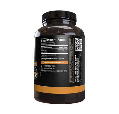 Pure Original Ingredients Acacia Fiber (365 Capsules) No Magnesium Or Rice Fillers, Always Pure, Lab Verified