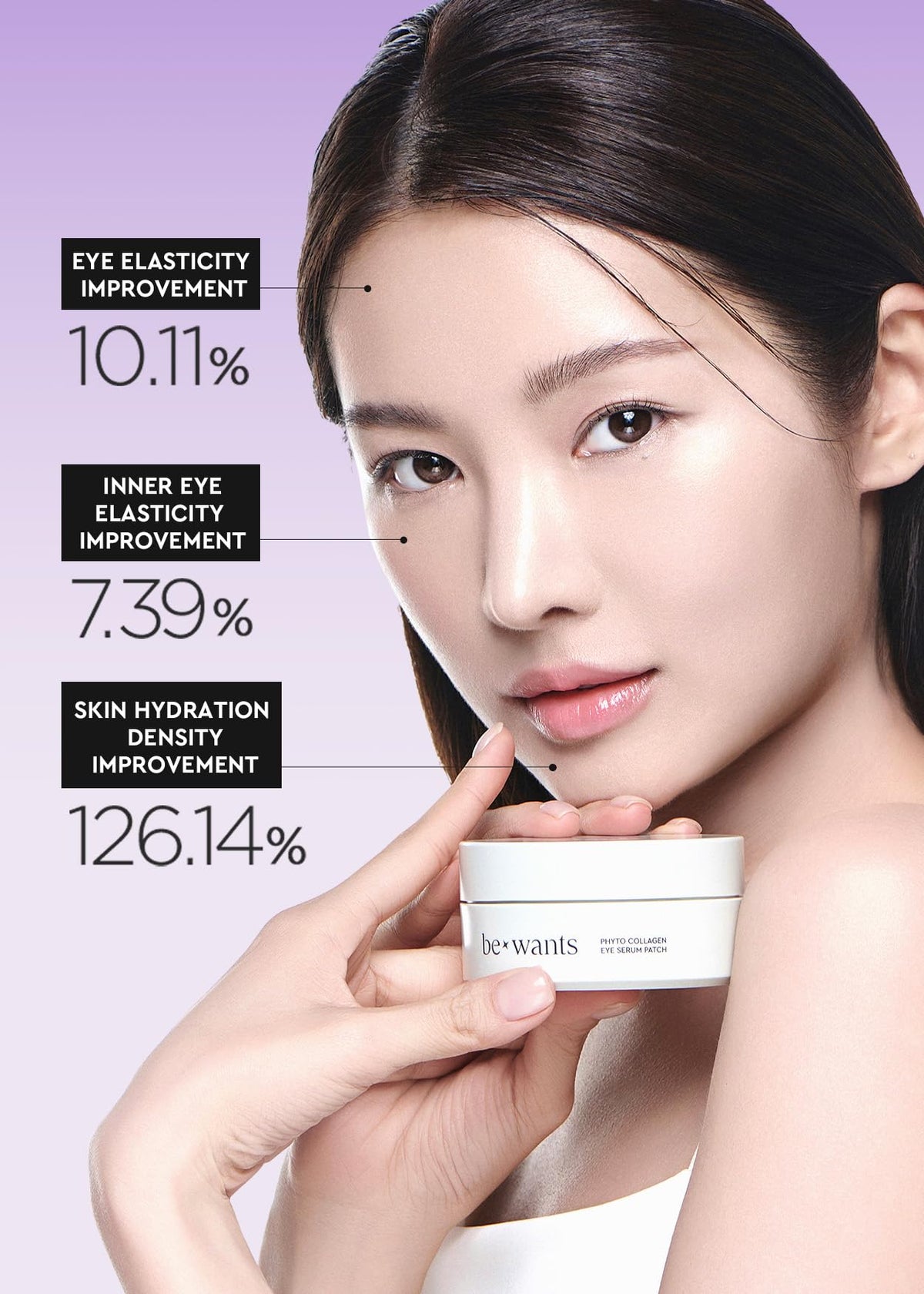 Bewants Under Eye Patches - Korean Eye Masks with Vegan Collagen & Bamboo Water for Dark Circles (60 Pcs)