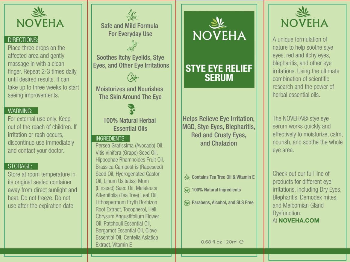NOVEHA Stye Relief Serum - Blepharitis & Eyelid Bump Treatment Serum (20 ml)