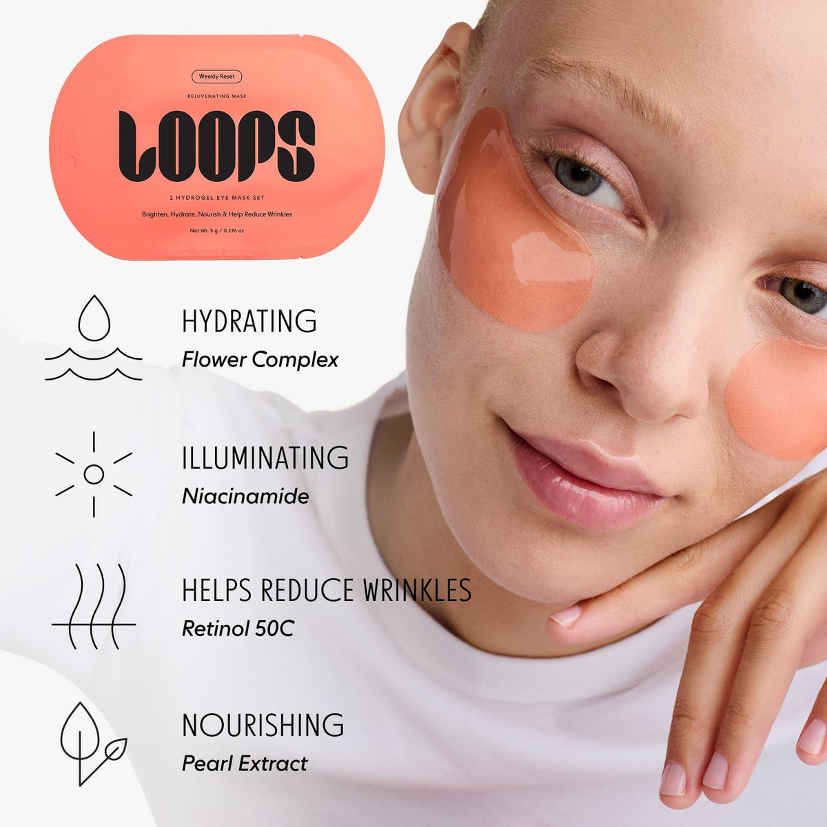 LOOPS Weekly Reset - Rejuvenating Hydrogel Eye Mask Kit (5pc)