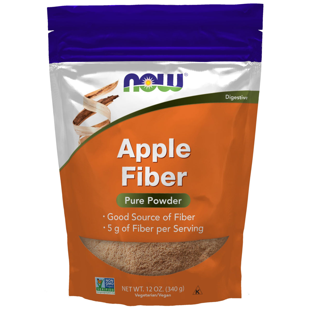 NOW Supplements, Pure Apple Fiber Powder with Apple Pectin, Non-GMO Project Verified, 12-Ounce