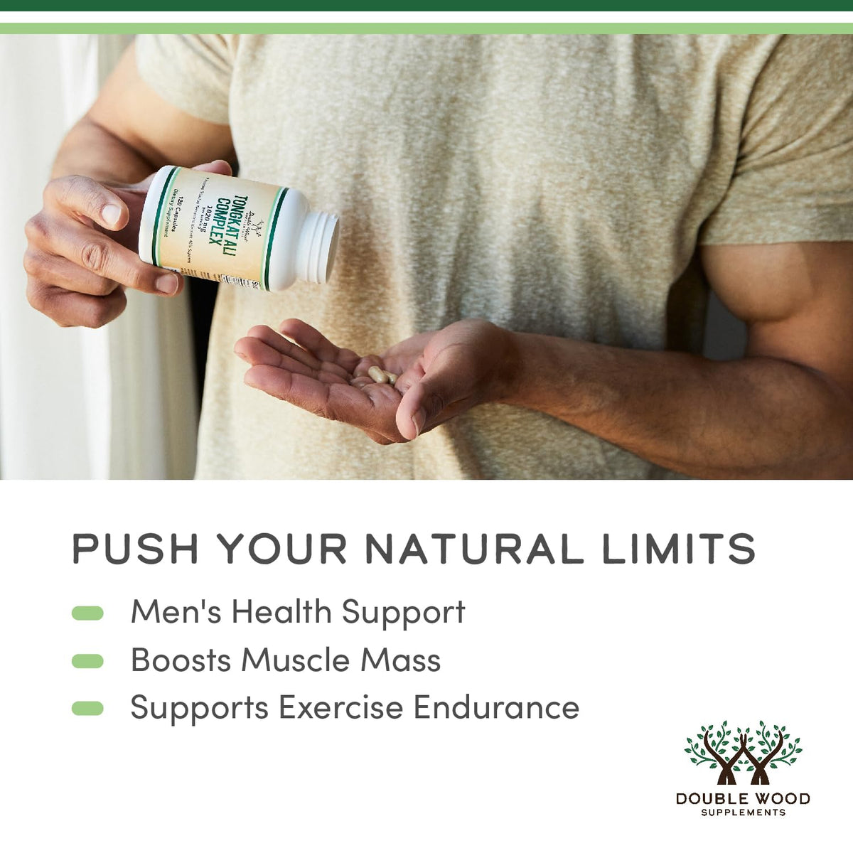 Tongkat Ali Extract 200:1 Ultra High Potency for Men - 1000mg Longjack Eurycoma Longifolia with Tribulus Terrestris - Testosterone & Energy Support (120 Capsules)