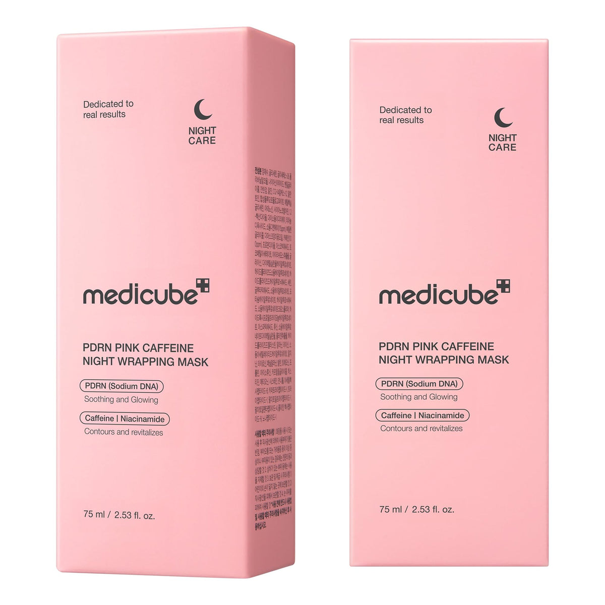 medicube Wrapping Mask PDRN Caffeine Overnight Peel Off Facial Mask - Firming, Depuffing & Hydration - Caffeine, Collagen For Refined, Glass Skin & Face Contour Support - Korean Skin Care, 2.53 fl.oz