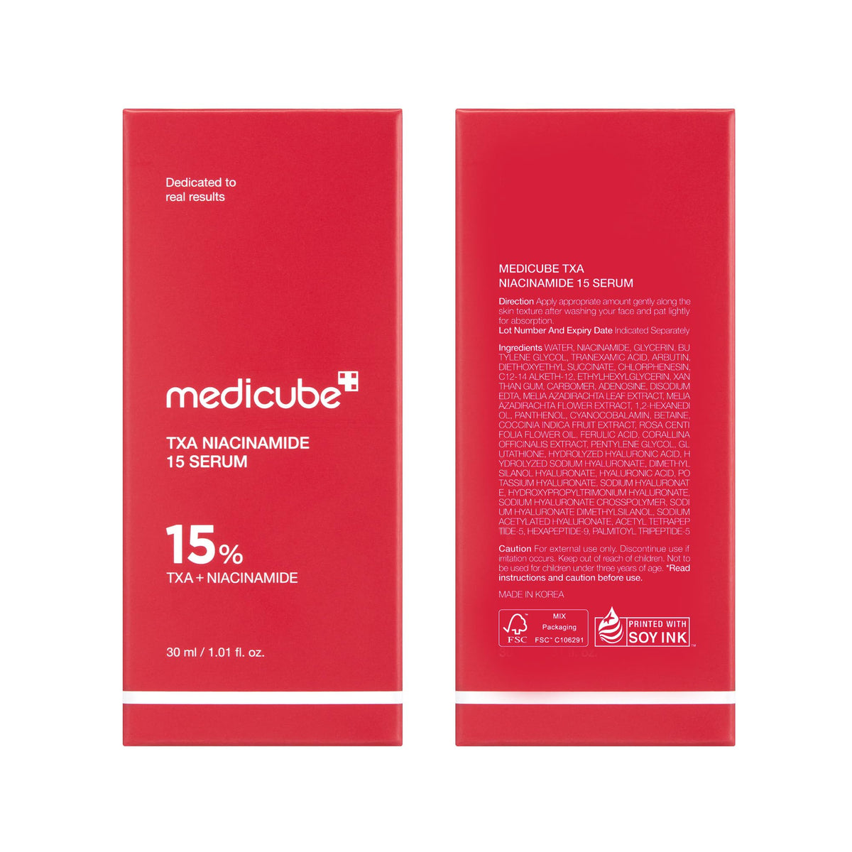 medicube TXA+Niacinamide 15% Glow Facial Serum for After Spot Care - All-in-One Daily Korean Skincare - Uneven Skin Tone, Texture, and Hydration Care - High-Potency Tranexamic Acid 5% - 1.01 fl.oz