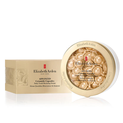 Elizabeth Arden Advanced Ceramide Face Serum Capsules, Anti-Aging Skincare, Fragrance-Free Hydrating Formula for Radiant, Firm Skin, Nourishing and Strengthening, 60 Count