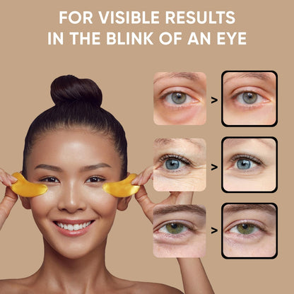 Celor Under Eye Patches (20 Pairs / 40 Patches) - Trial Size Collagen & Amino Acid Eye Masks for Dark Circles & Puffiness - Travel-Friendly - USA Tested