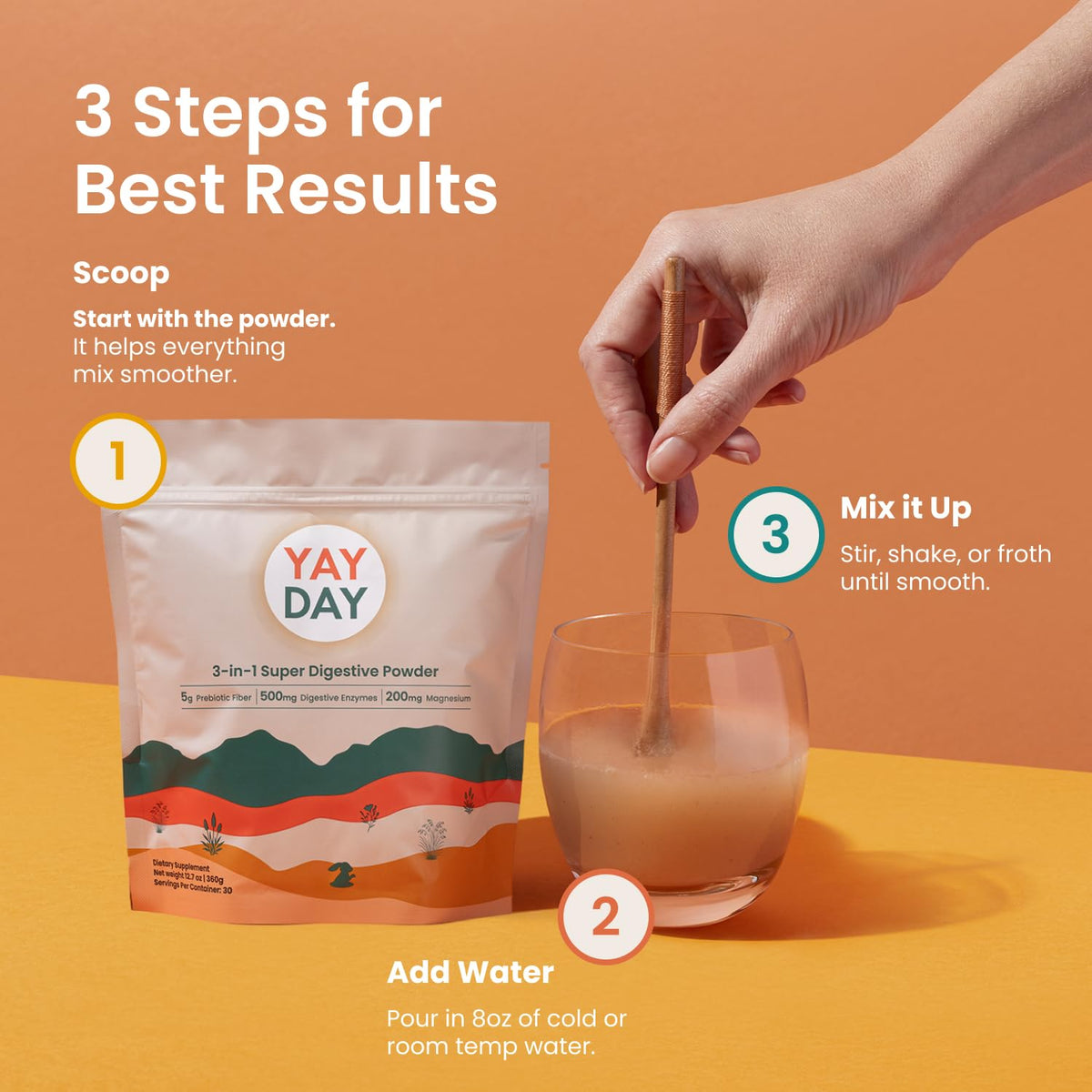 Nighttime Prebiotic Fiber Powder with Digestive Enzymes & Magnesium Glycinate for Sleep, On-The-Go Travel 7 Pack - Gut Health Supplement for Women & Men - Bloating Relief Soluble and Insoluble Fiber