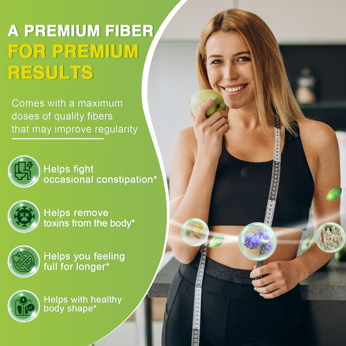 NATURE TARGET Prebiotic Fiber Supplement with 60 Billion Probiotics for Digestive Health - Prebiotics and Probiotics for Women & Men Regularity, Supports Occasional Constipation - 120 Veggie Capsules