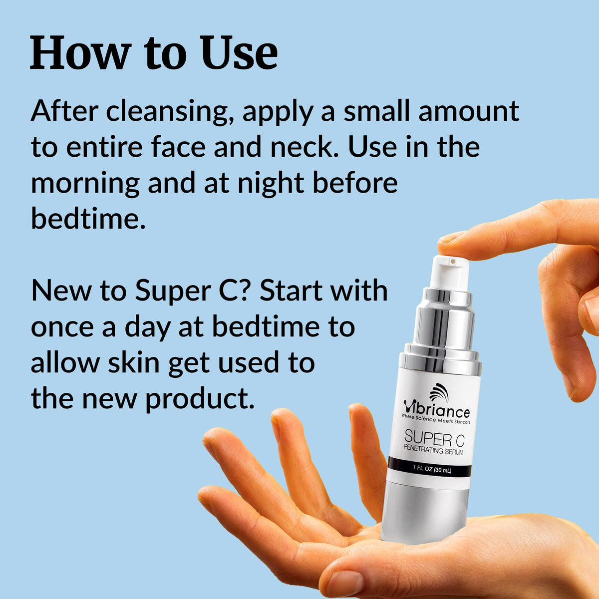 Vibriance Super C Serum for Mature Skin - All-in-One Vitamin Formula Hydrates, Firms, Lifts, Smooths, Targets Age Spots, Wrinkles, 1 fl oz - Pack of 2