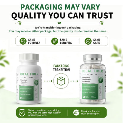 Fiber Supplement - Psyllium Husk Powder Capsules 1500mg & Slippery Elm- Regularity, Effortless Bowel Movements - Gentle Daily Fiber for Digestive & Gut Health -Natural Prebiotic Fiber,Non-GMO-120 Caps