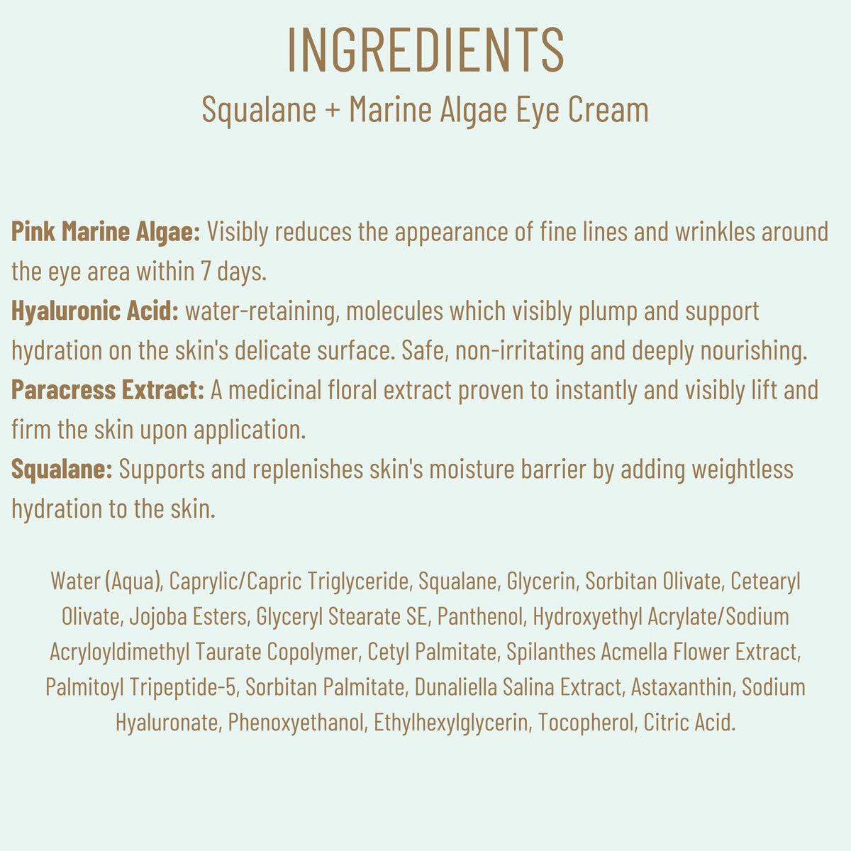 BIOSSANCE Squalane + Marine Algae Eye Cream (0.5 oz)